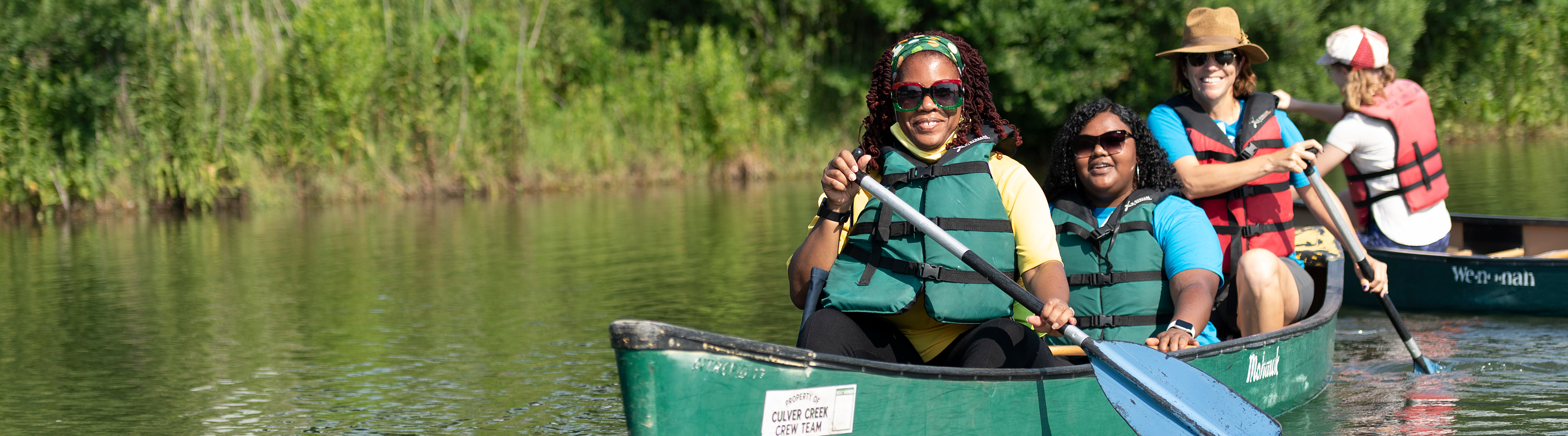 Loyola Students Canoe in City Park