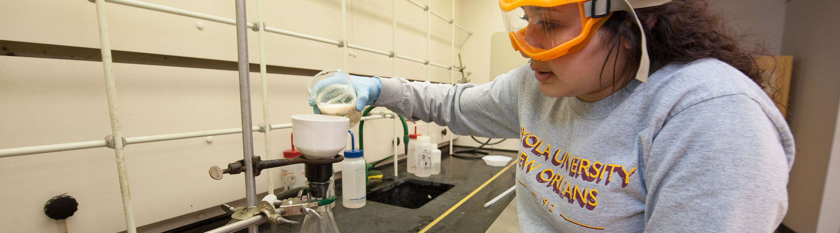 Loyola Student In Chemistry Lab