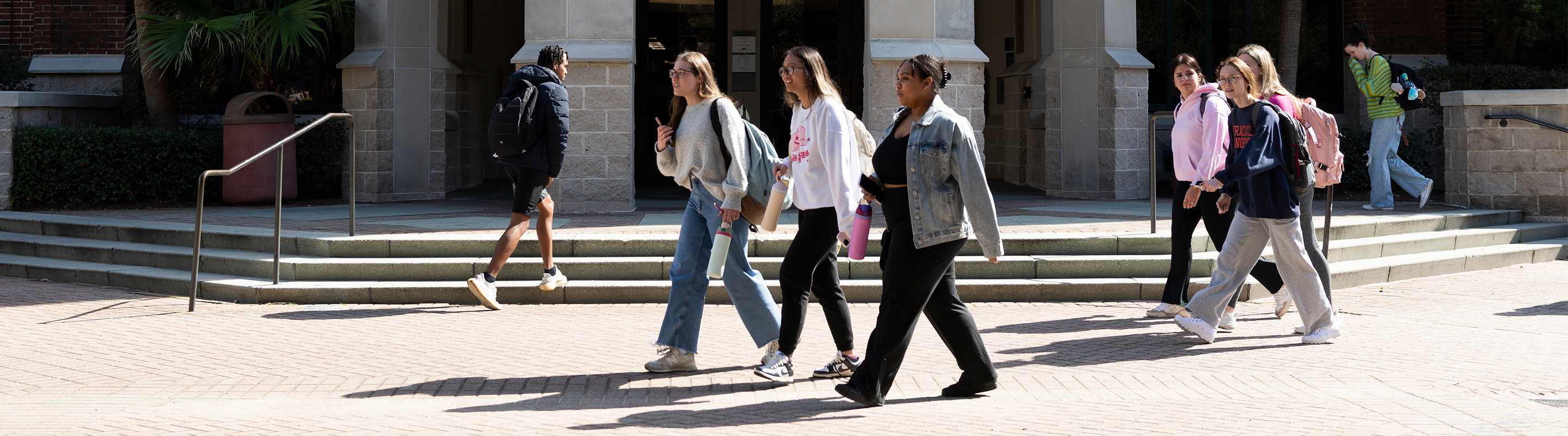 Students Walking on Loyola's Campus