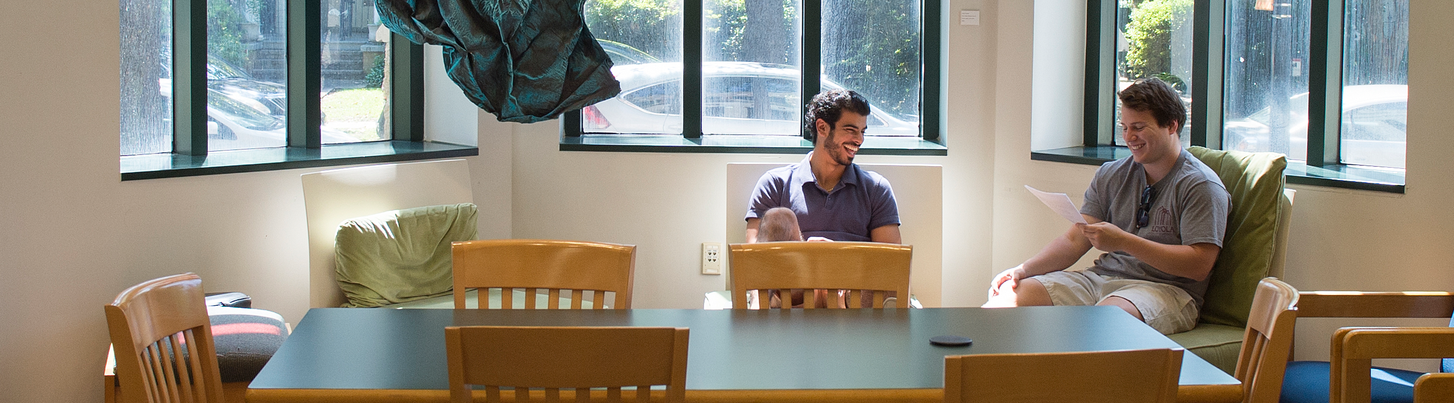 Physics Students in Library