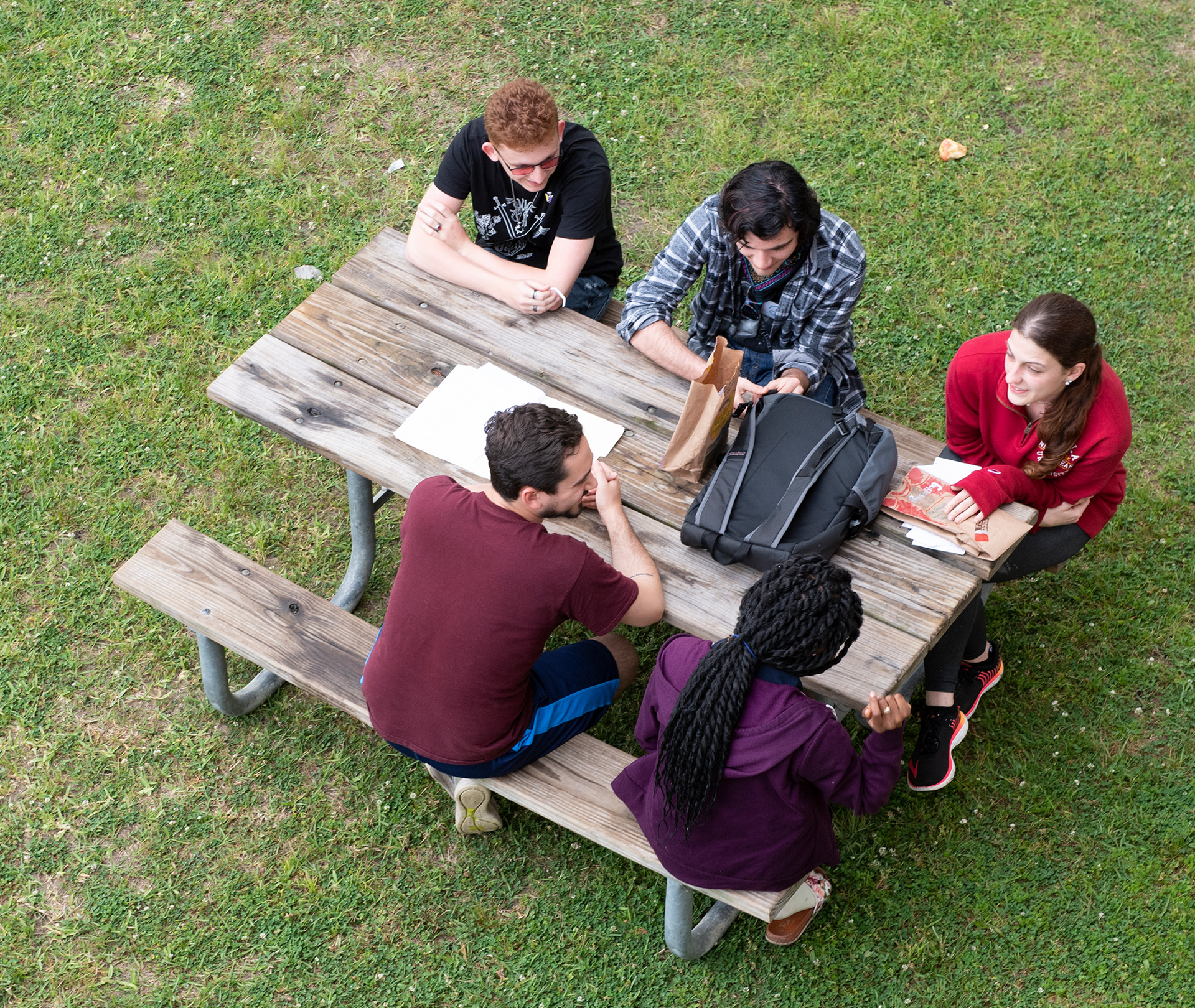 Students at Picnic Table