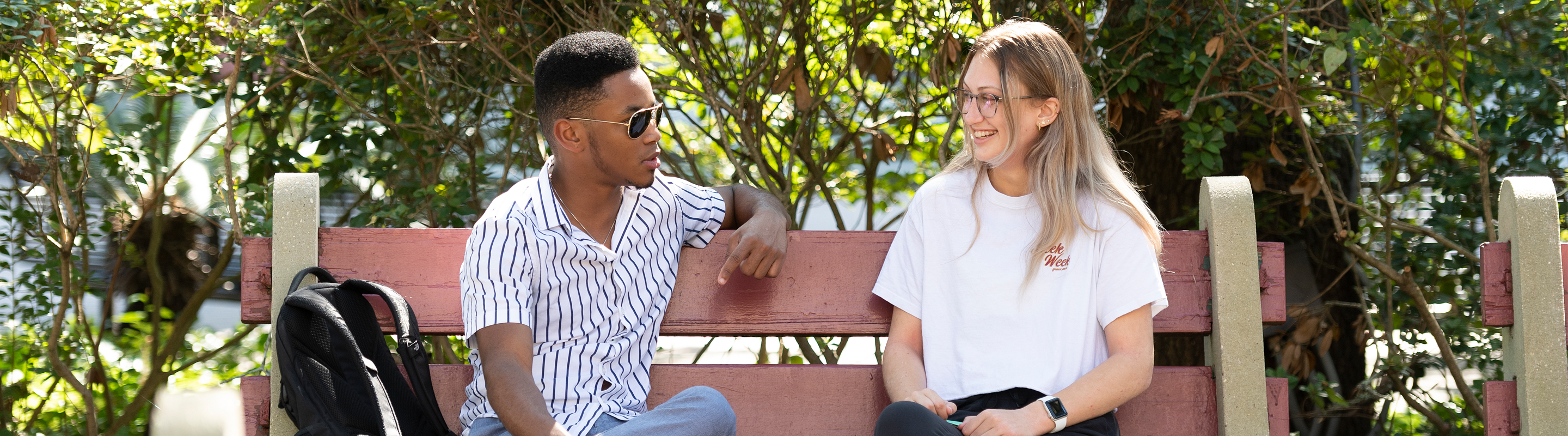 Loyola Students on Bench