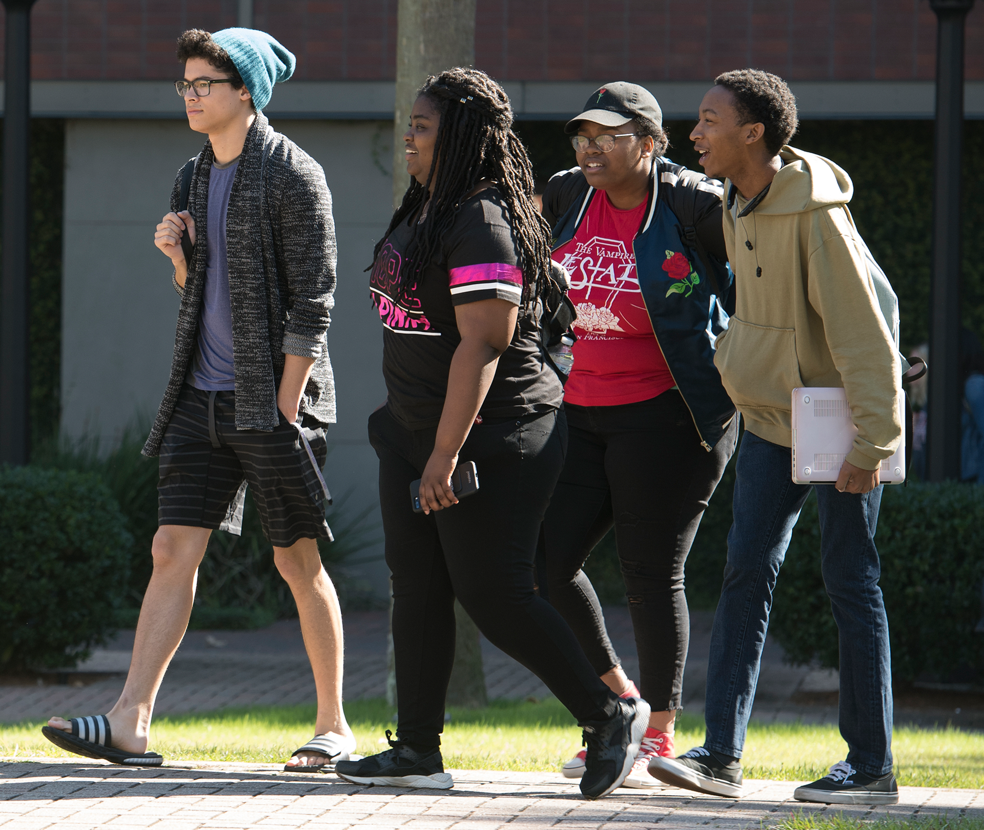 Four Students on Loyola's Campus