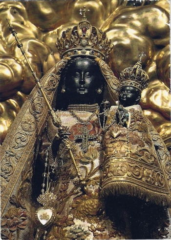 A Statue depicting a Black Madonna