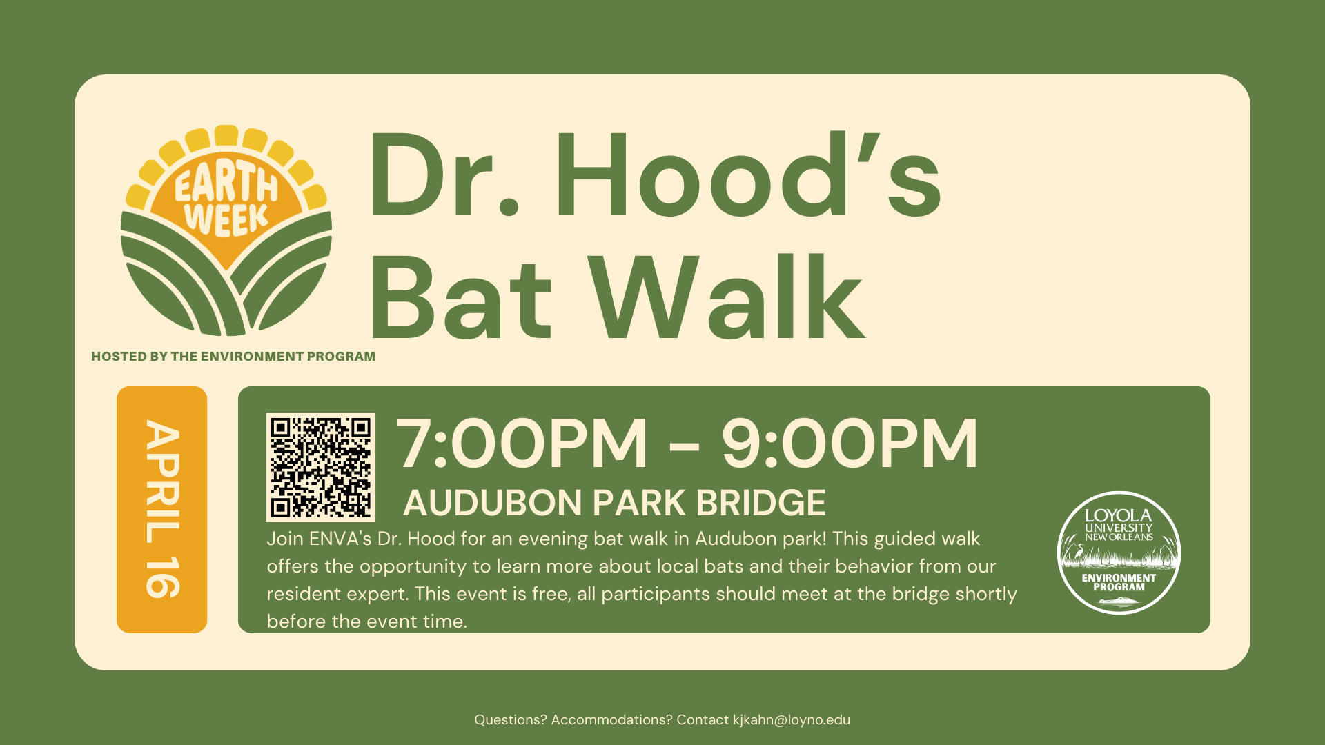 Dr. Hood's Bat Walk Poster
