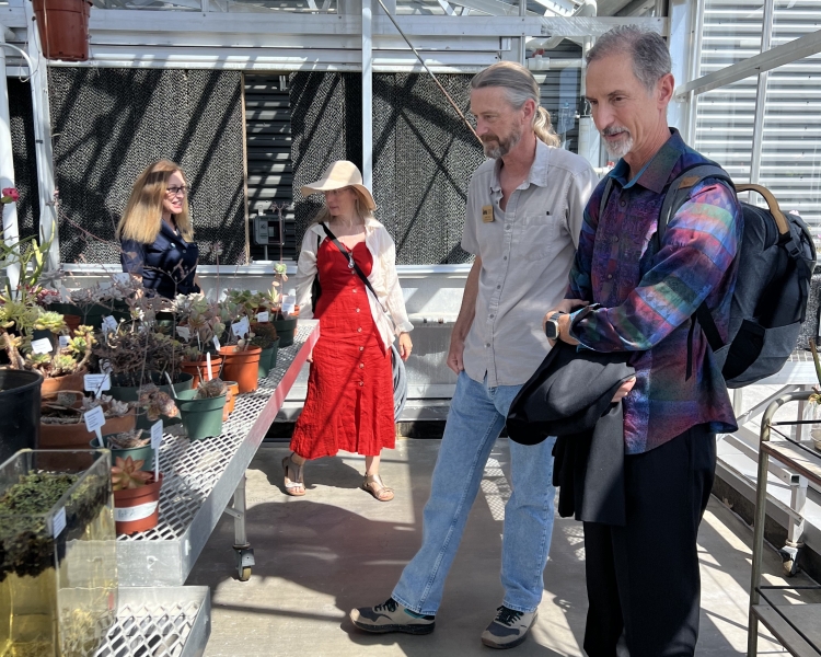 Tom Gruber Visits Azby Greenhouse at Loyola University