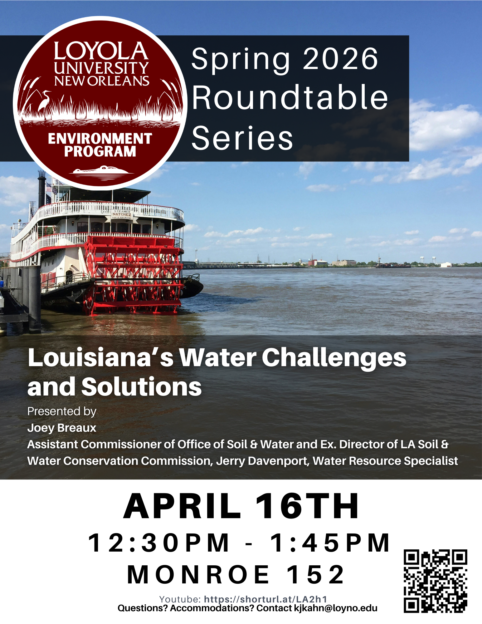 Spring 2026 Roundtable event poster